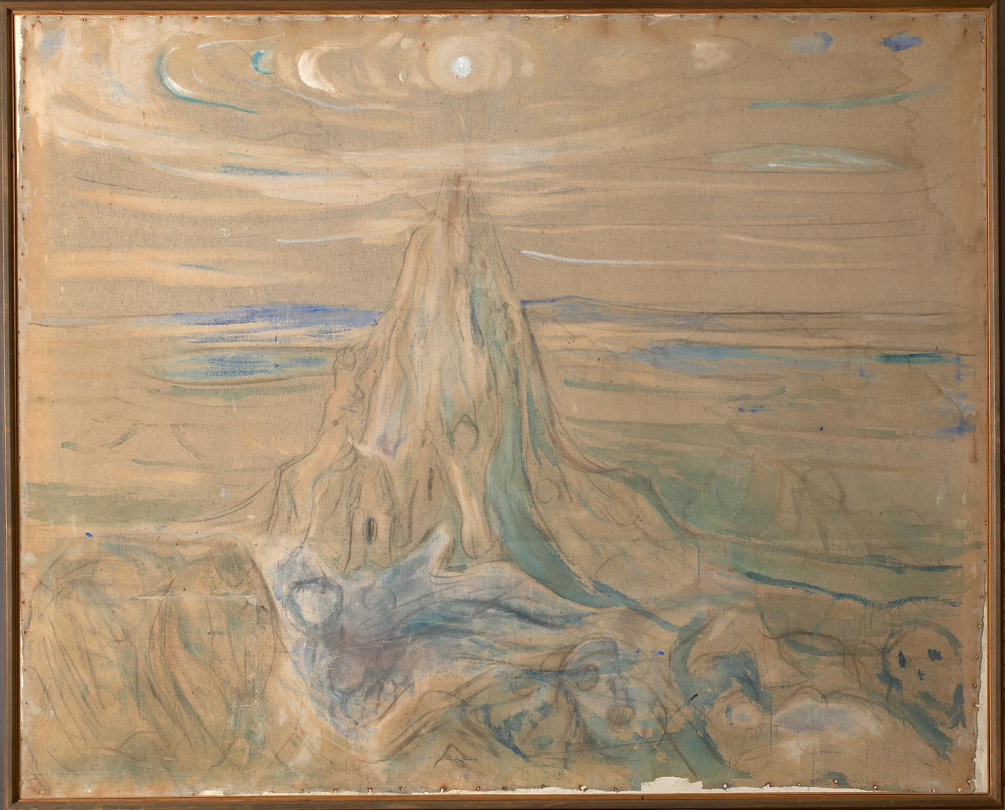 Reproduction du tableau « La Montagne humaine - Edvard Munch » par Alpha Reproduction en peinture à l’huile