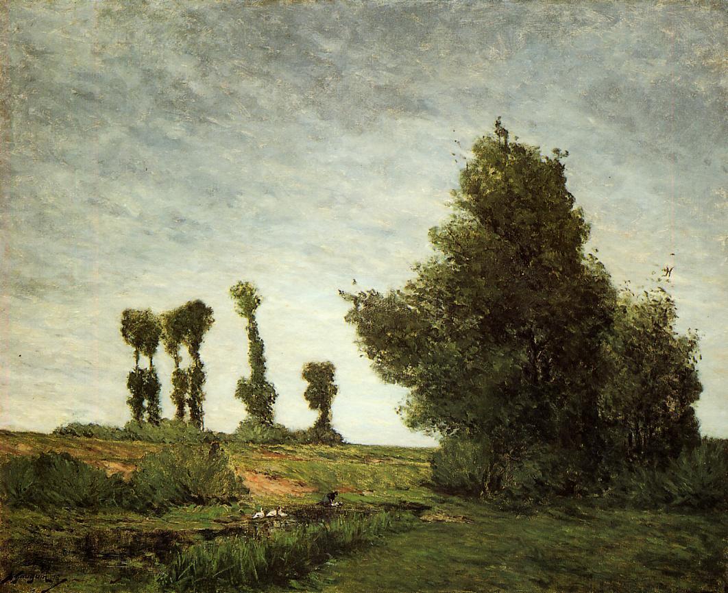 Landskap med popplar - Paul Gauguin