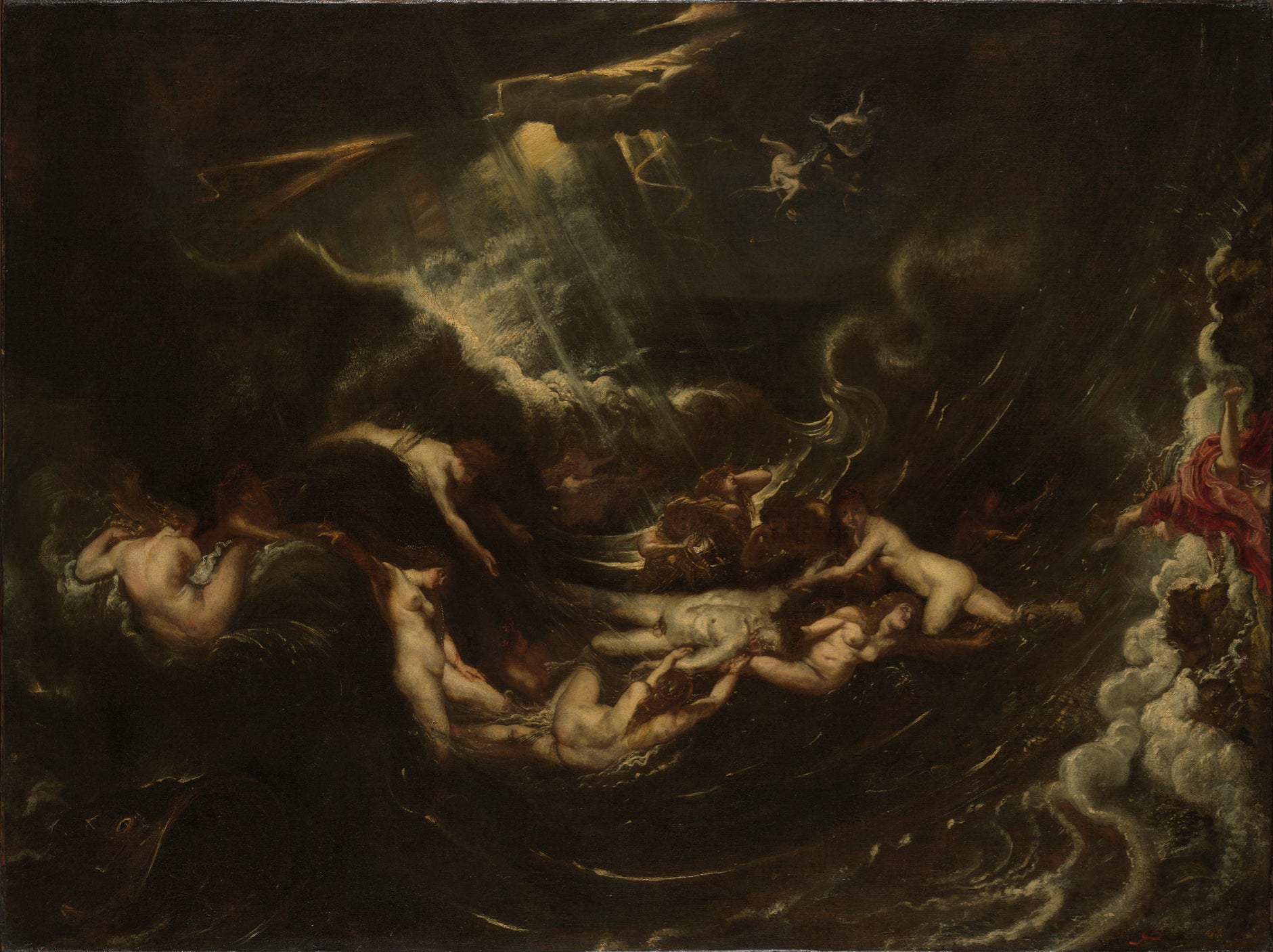 Héro och Léandre - Peter Paul Rubens