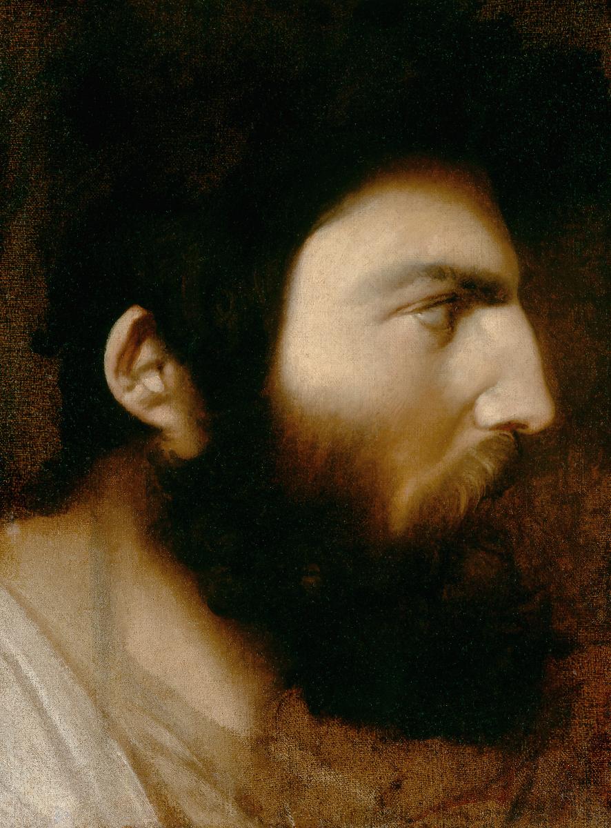 Profil av skäggig man - Jean-Auguste-Dominique Ingres