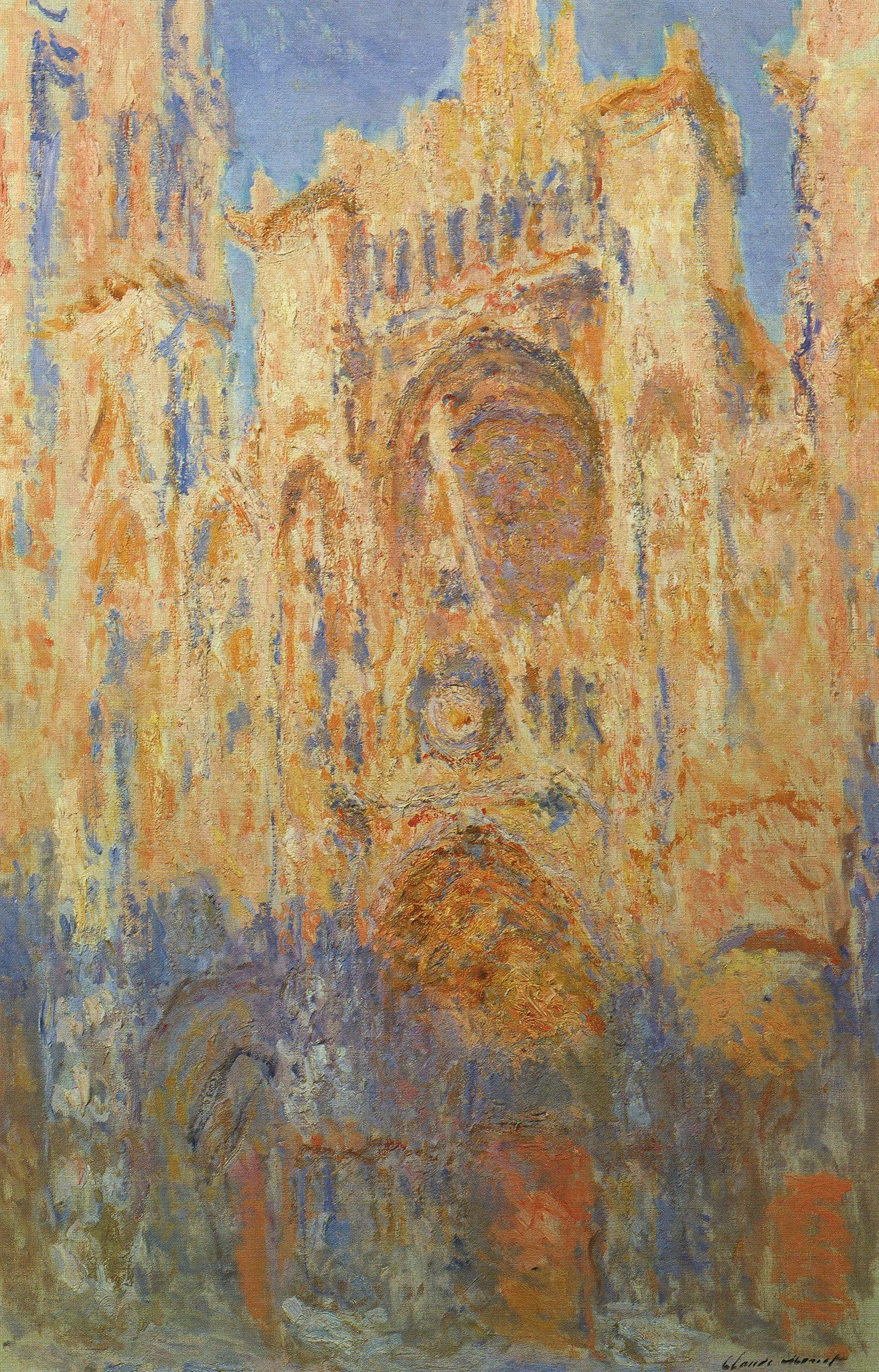 Rouen-katedralen, slutet av dagen - Claude Monet