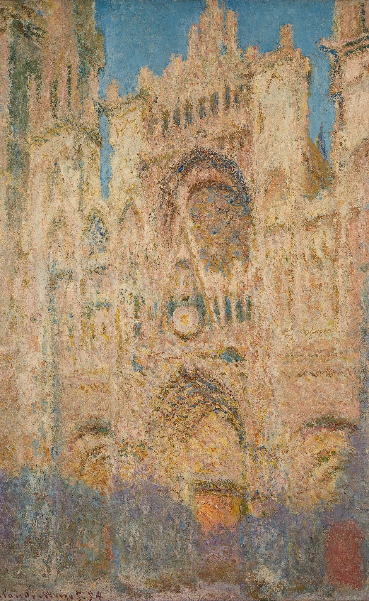 Rouen-katedralen, slutet av dagen - Claude Monet