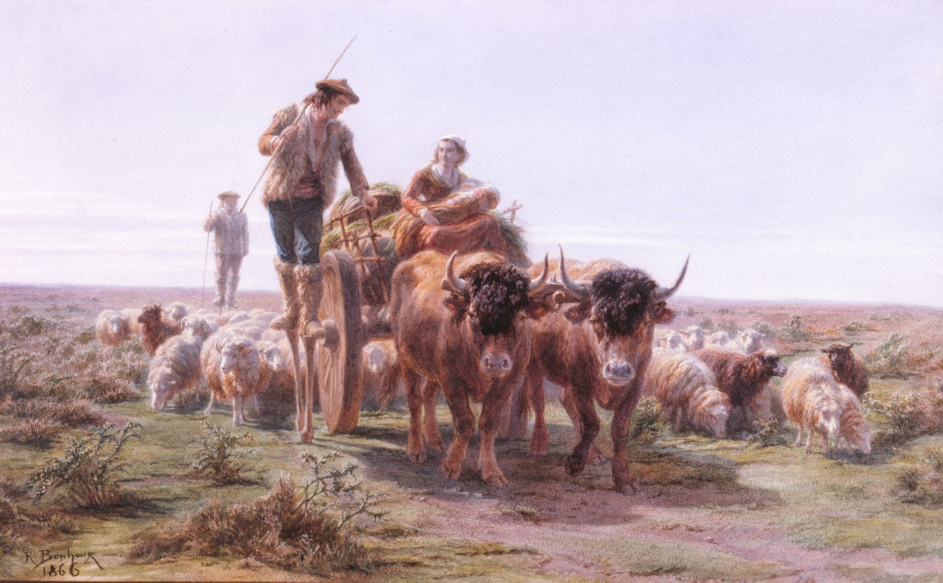 Paysans landais allant au marché - Rosa Bonheur