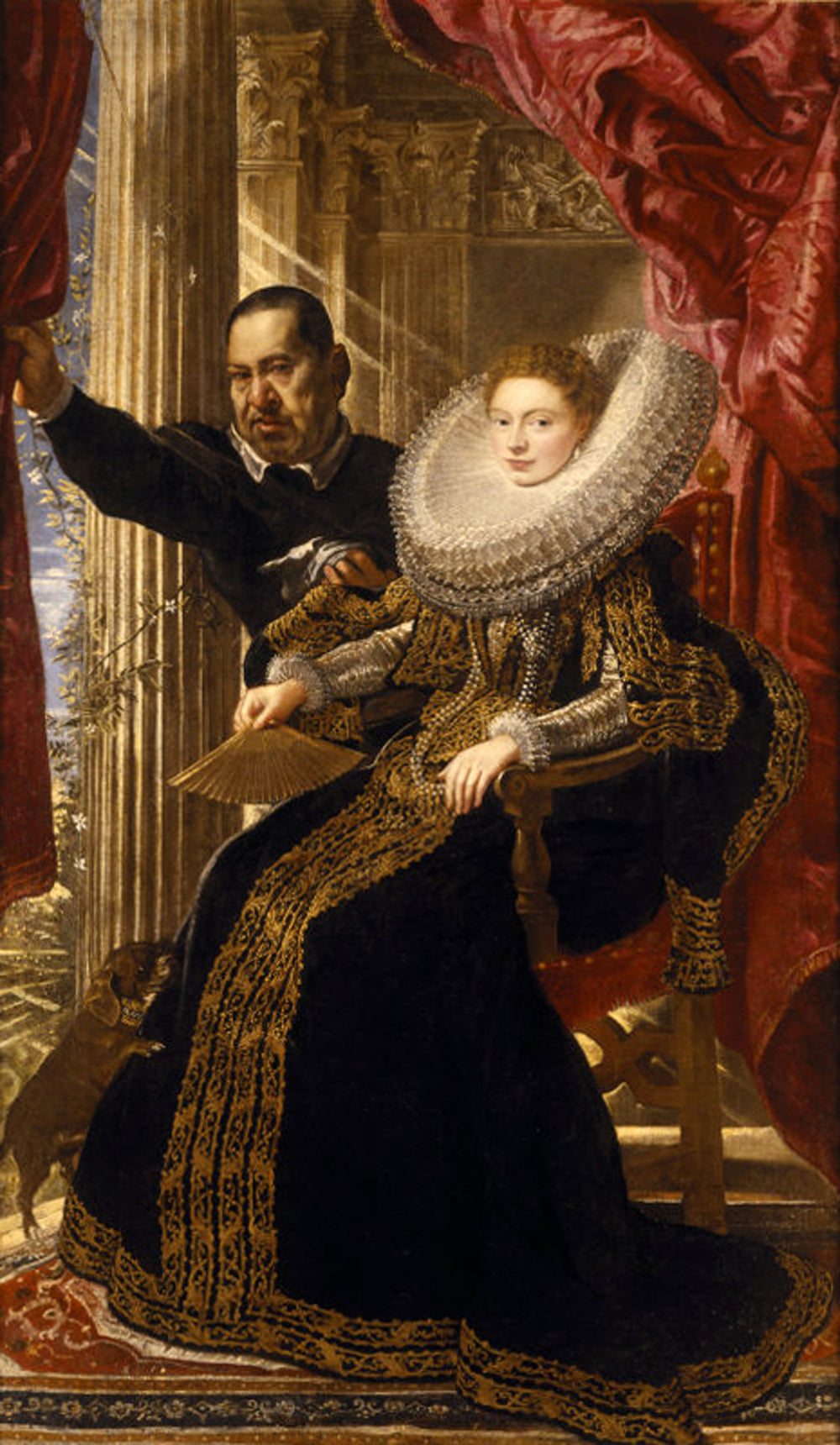 Markisen Maria Grimaldi och hennes dvärg - Peter Paul Rubens