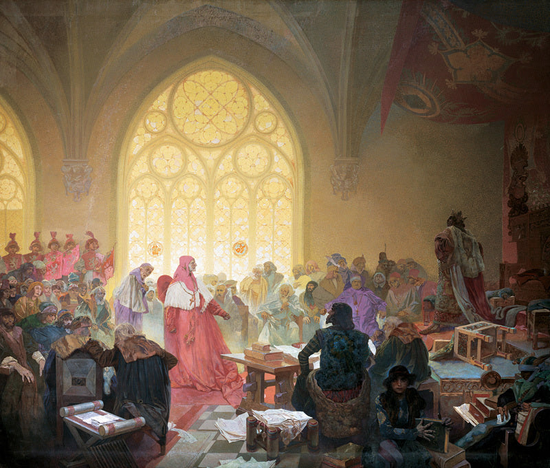 Le Roi hussite Jiří z Poděbrad - Alphonse Mucha