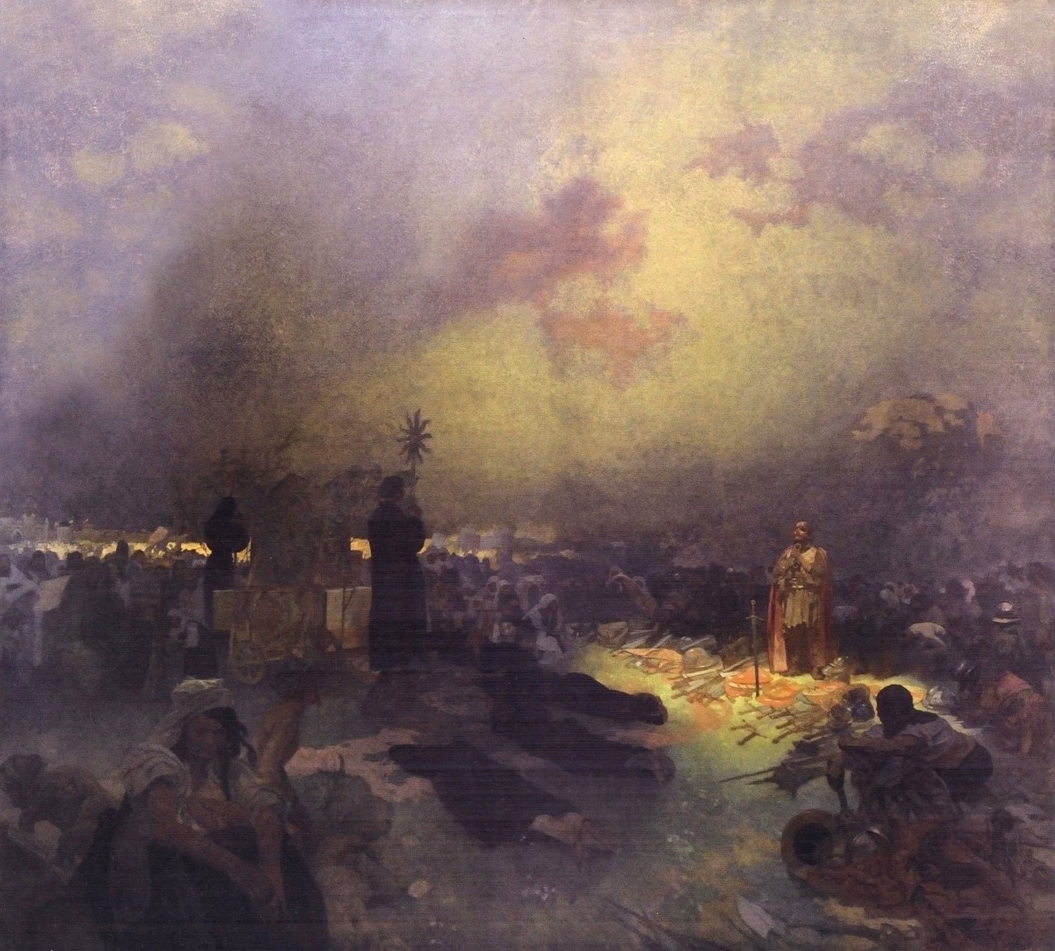 Efter slaget vid Vitkovkullen - Alphonse Mucha