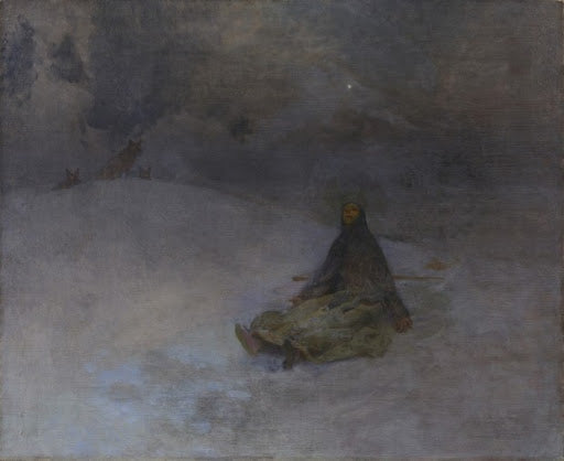 Studie för Kvinna i öknen 2 - Alphonse Mucha