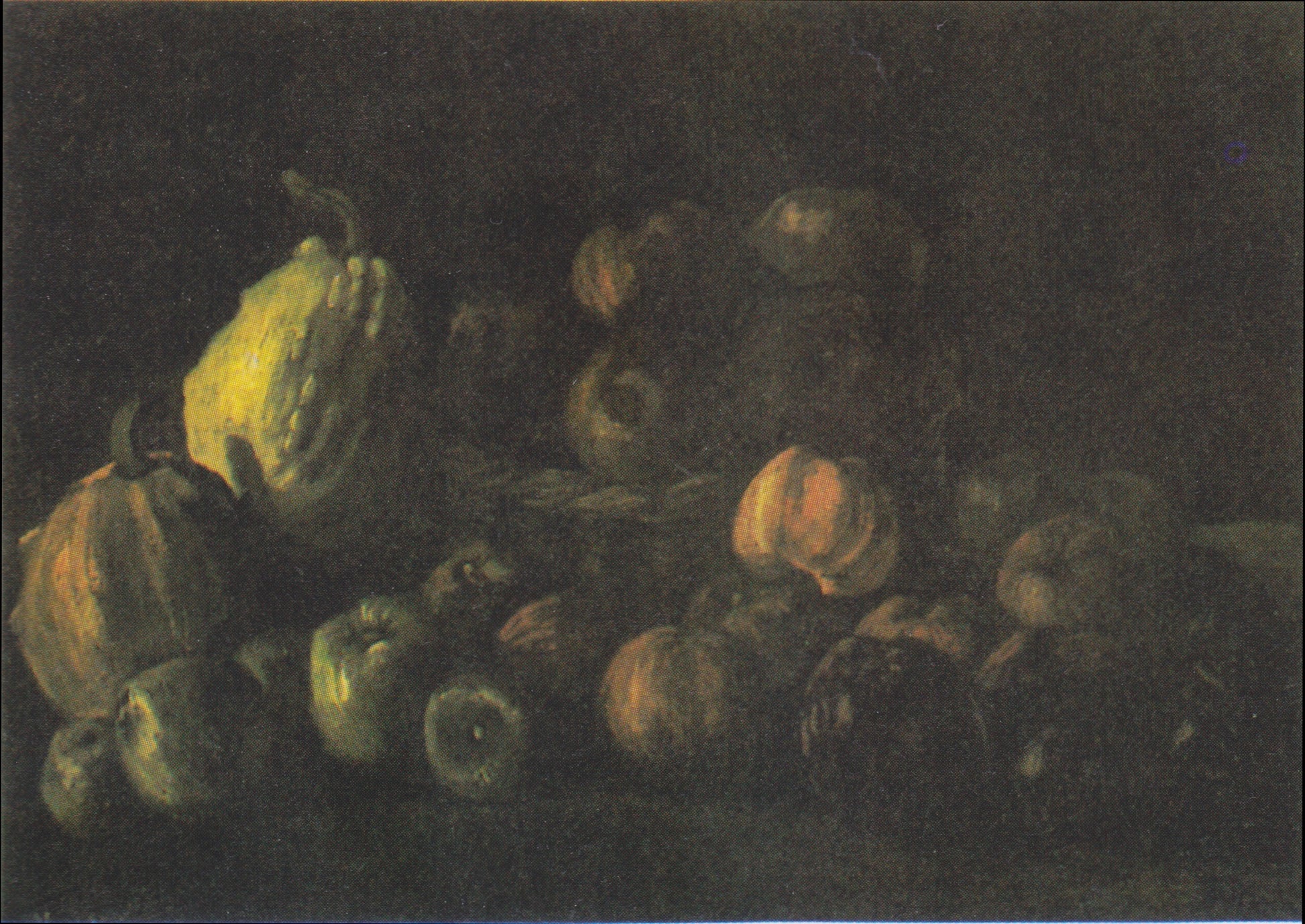 Stilleben med en korg äpplen och två pumpor - Vincent van Gogh