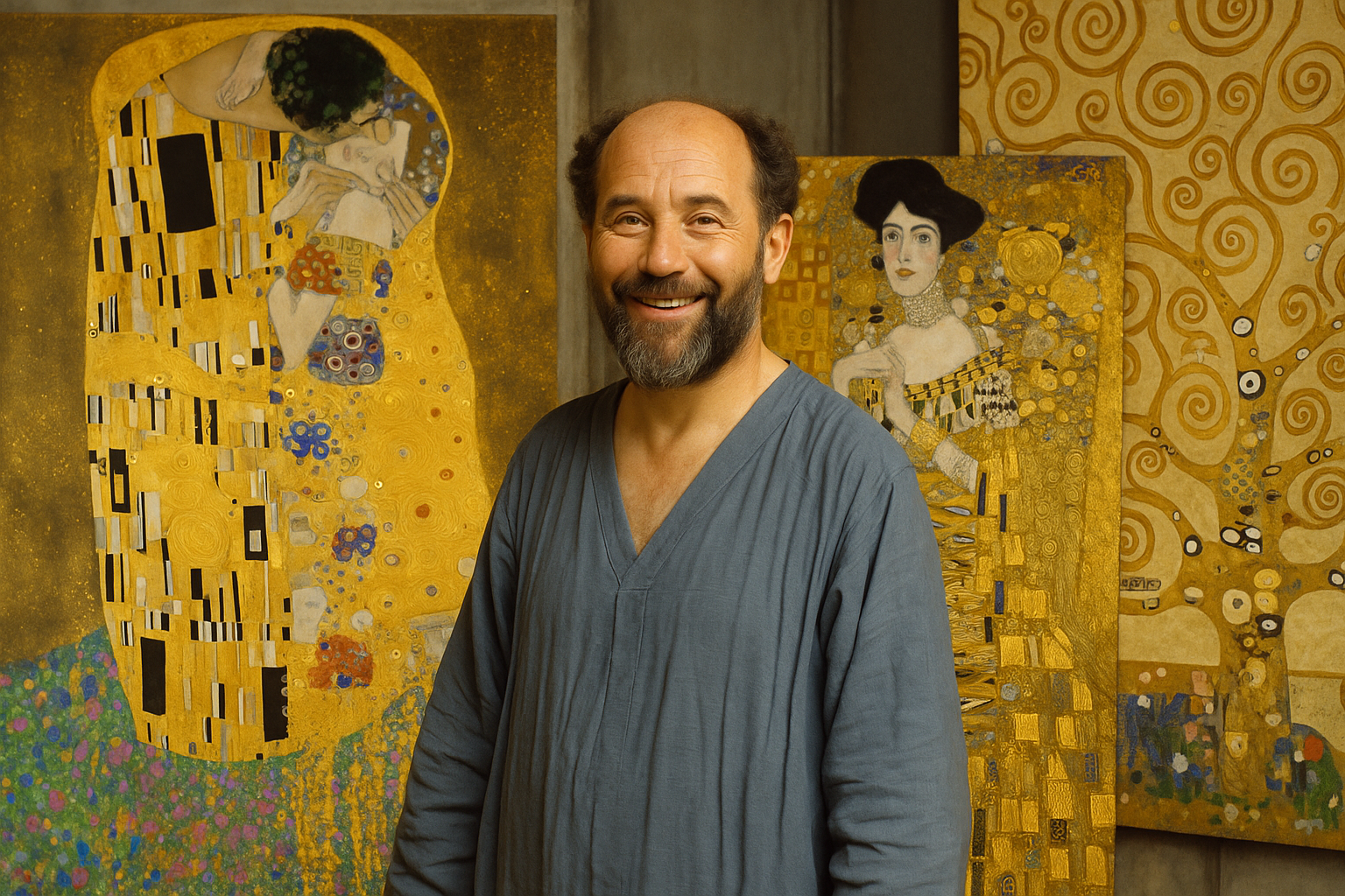 Vem var Gustav Klimt? Dyk in i den gyllene världen av den wienerska mästaren.