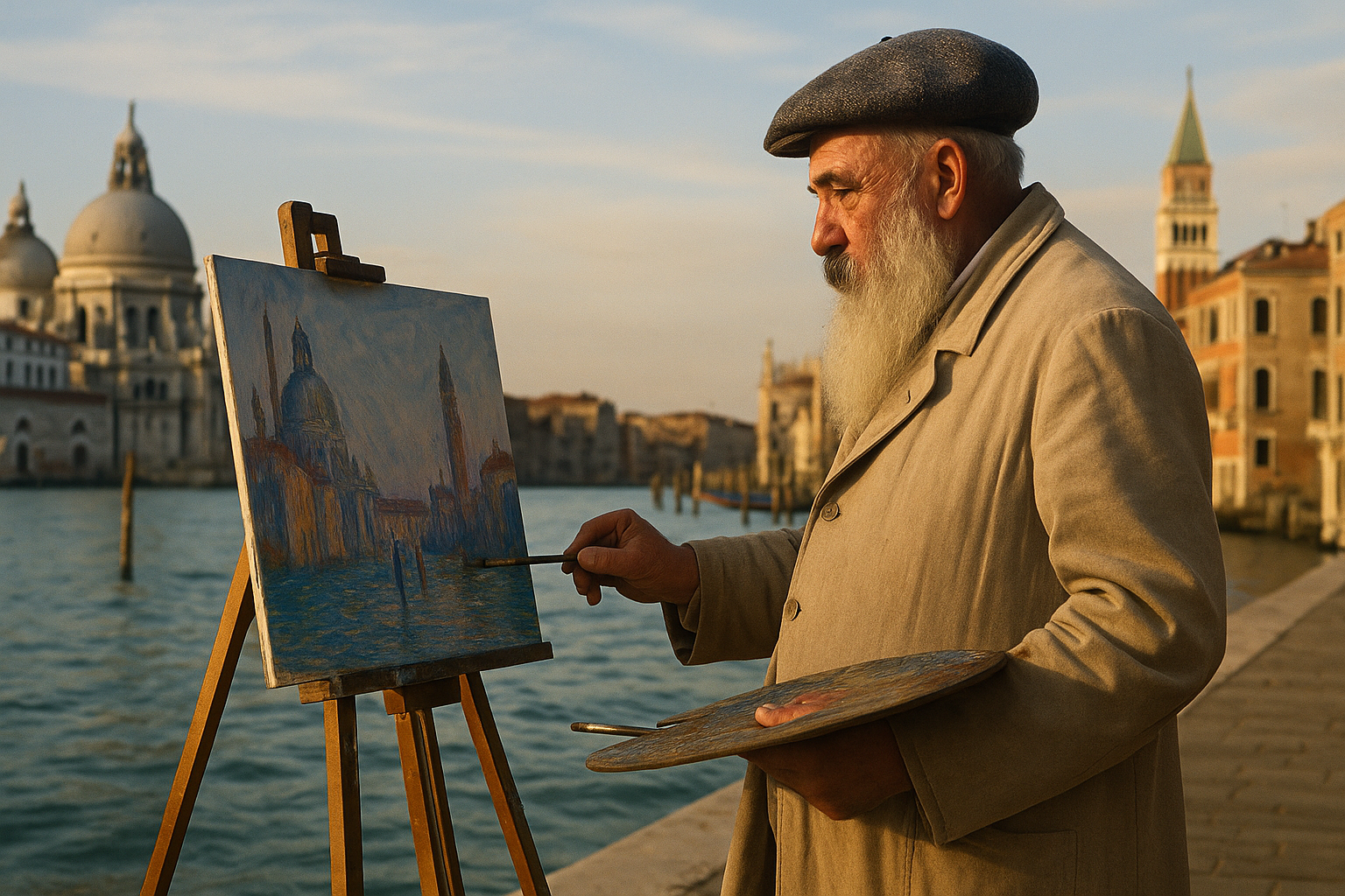 Monet i Venedig: Palats, Kanaler och Föränderliga Himlar