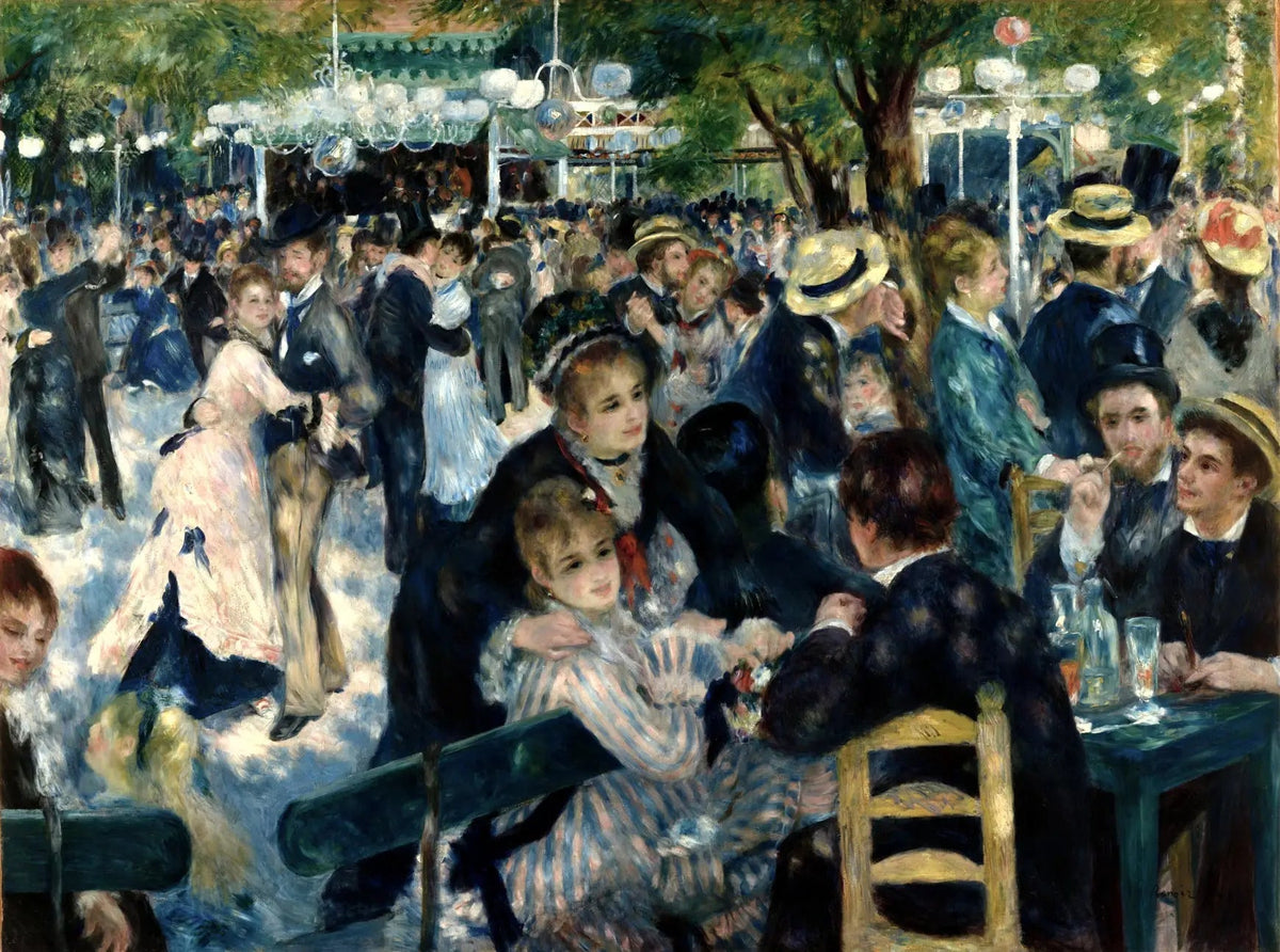 Pierre-Auguste Renoir, Le Bal du moulin de la Galette, scène de danse à Montmartre en 1876.