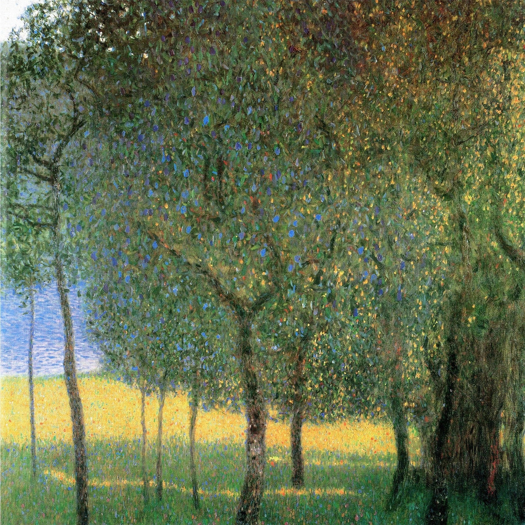 50 Berömda Tavlor av Gustav Klimt – Landskap, Natur, Träd och Trädgårdar