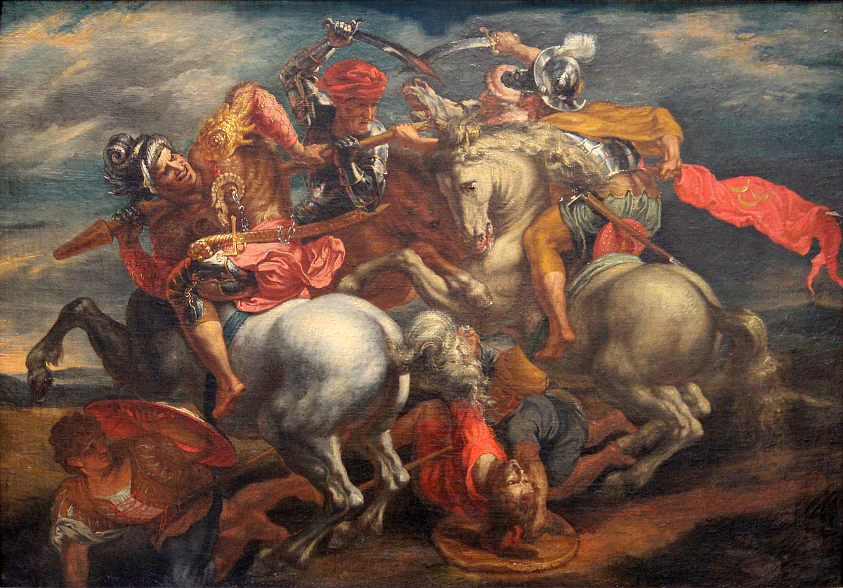 "Slaget vid Anghiari" (Kampen om fanan). - Peter Paul Rubens