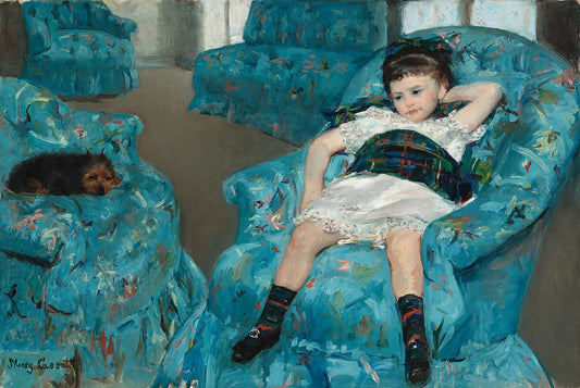 🪑 Flicka i en blå fåtölj – Mary Cassatt (1878)