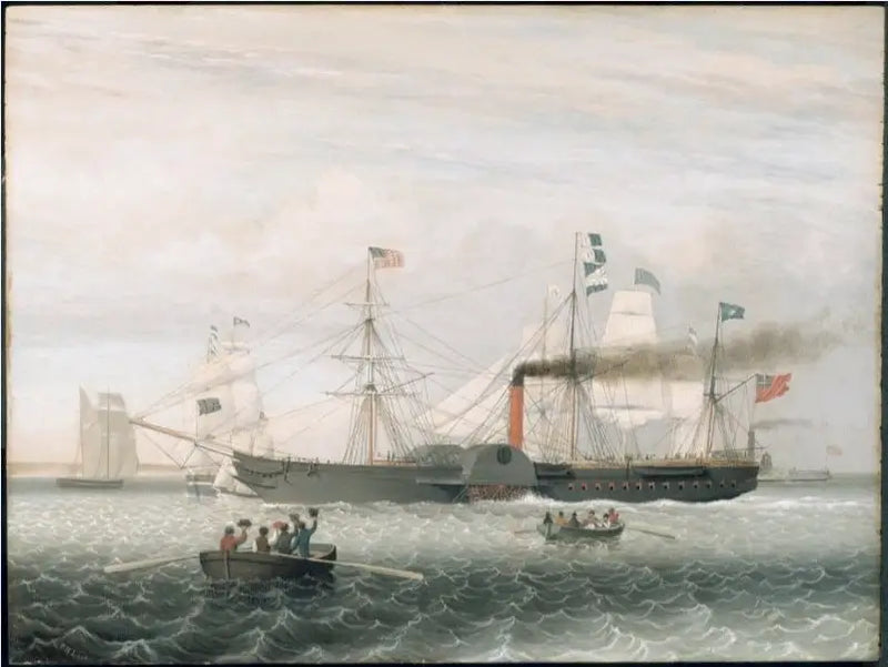 Britannia som anländer till Bostonhamnen - Fitz Henry Lane