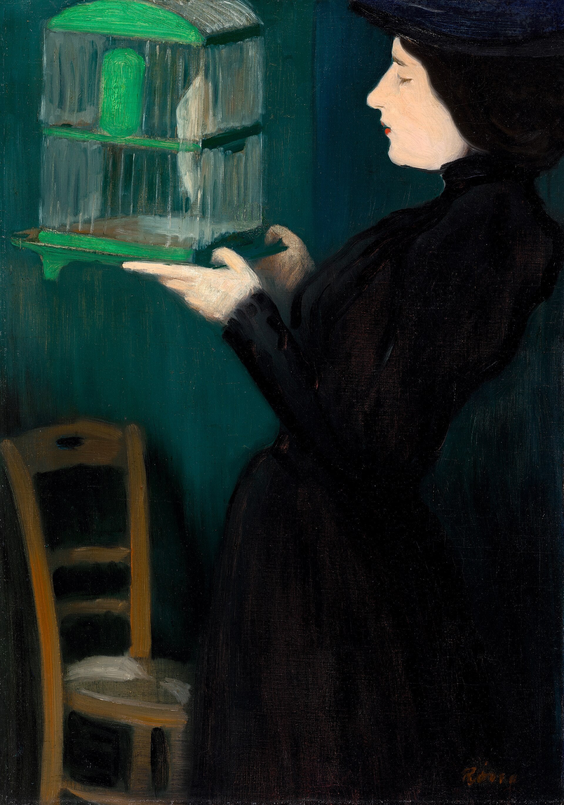 Jeune fille à la cage d’oiseau, József Rippl-Rónai, 1892