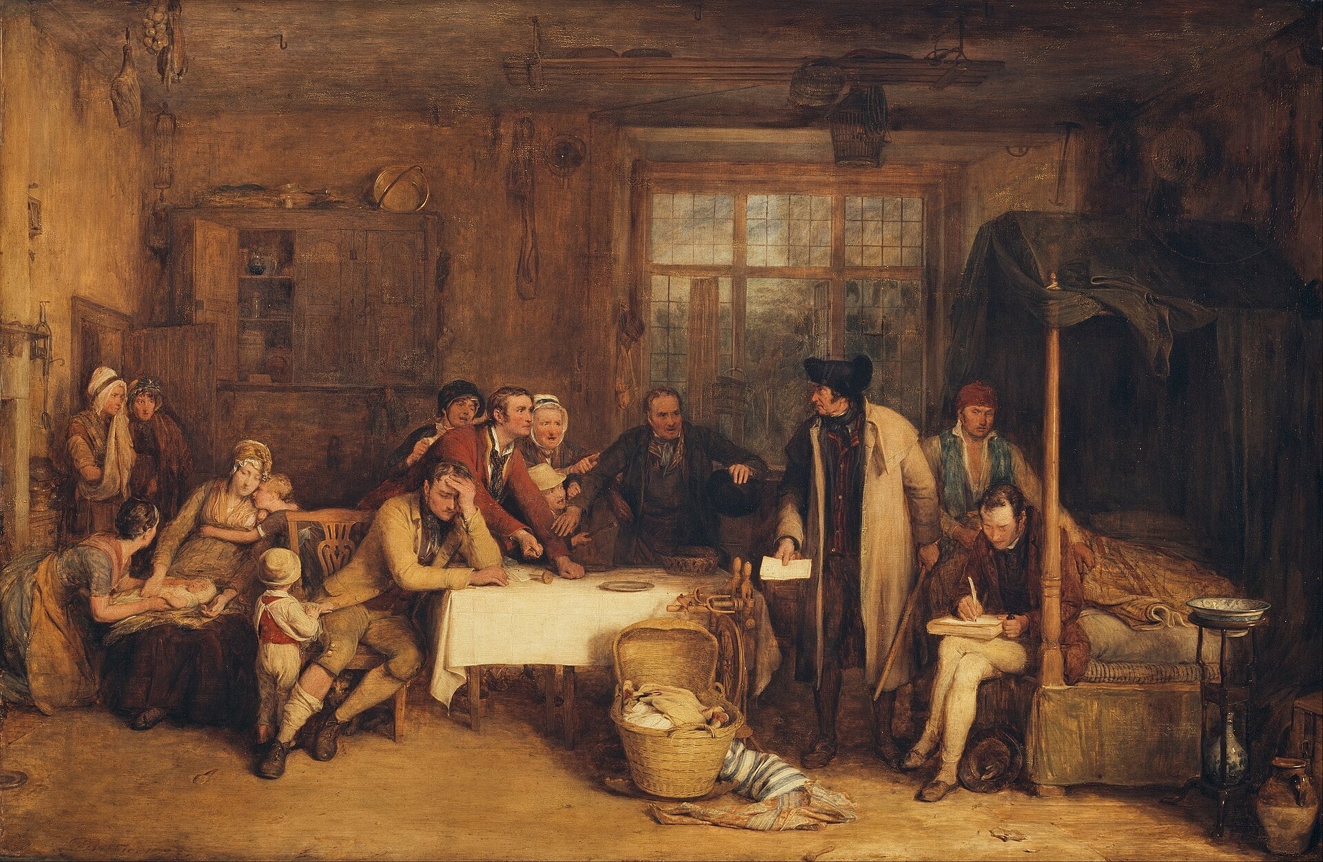 La Saisie pour loyer impayé, David Wilkie, 1815, peinture à l’huile
