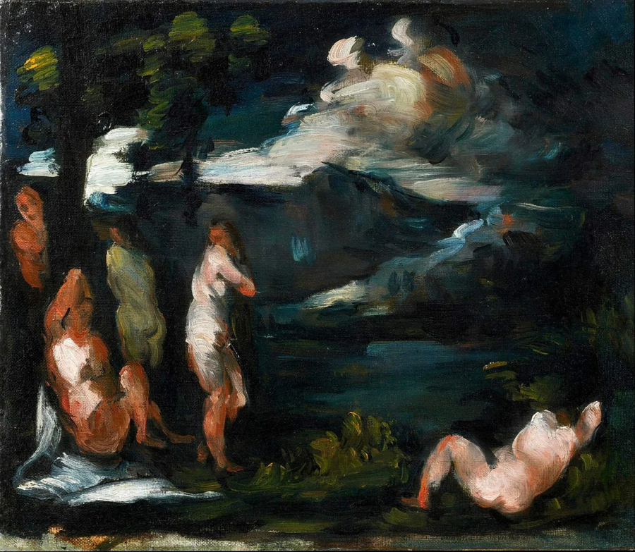 Badande kvinnor - Paul Cézanne