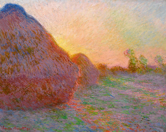 Meules, de sista solstrålarna - Claude Monet
