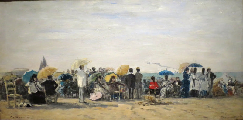 Strand i Trouville - Eugène Boudin