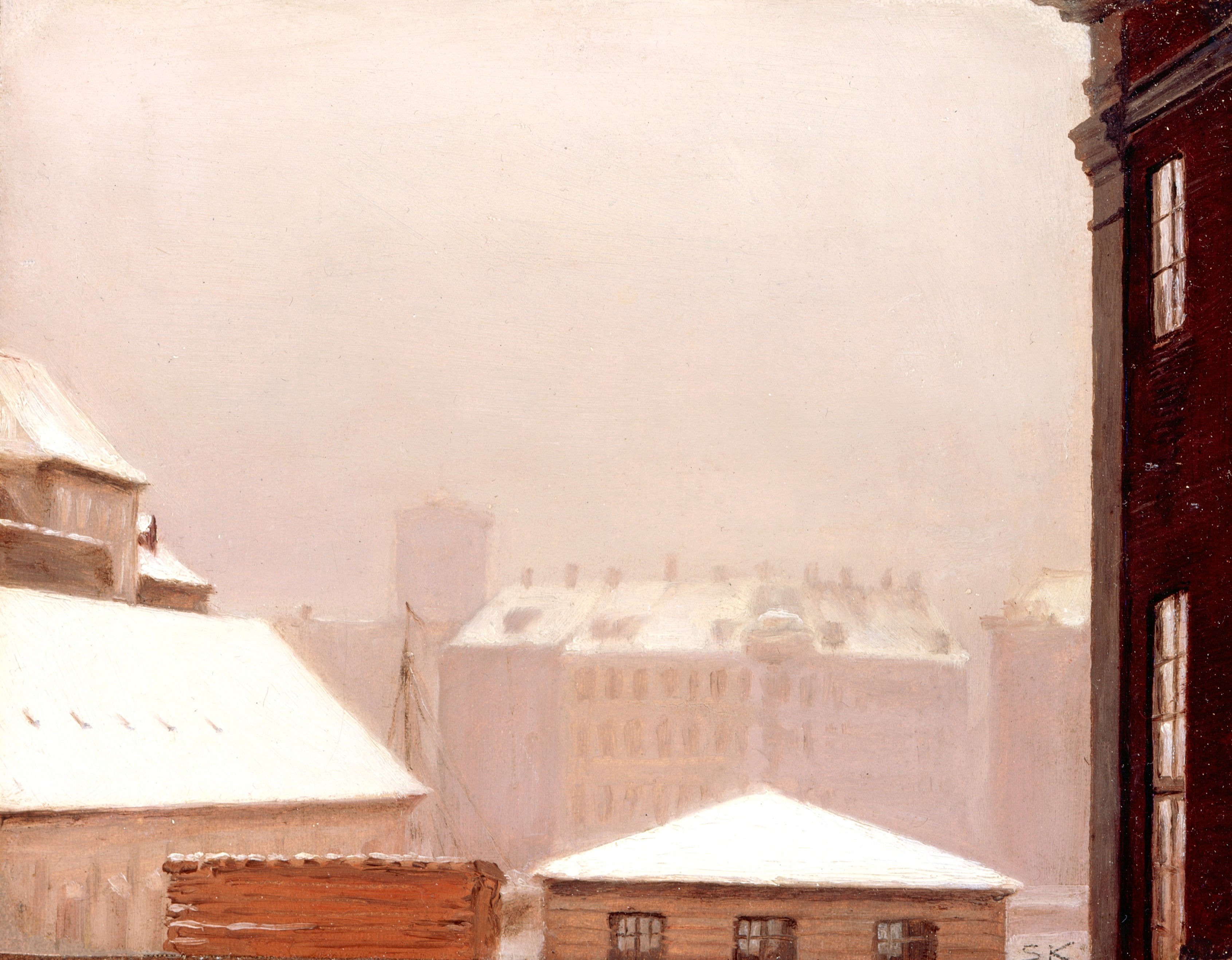 Köpenhamn: taken under snön - Peder Severin Krøyer