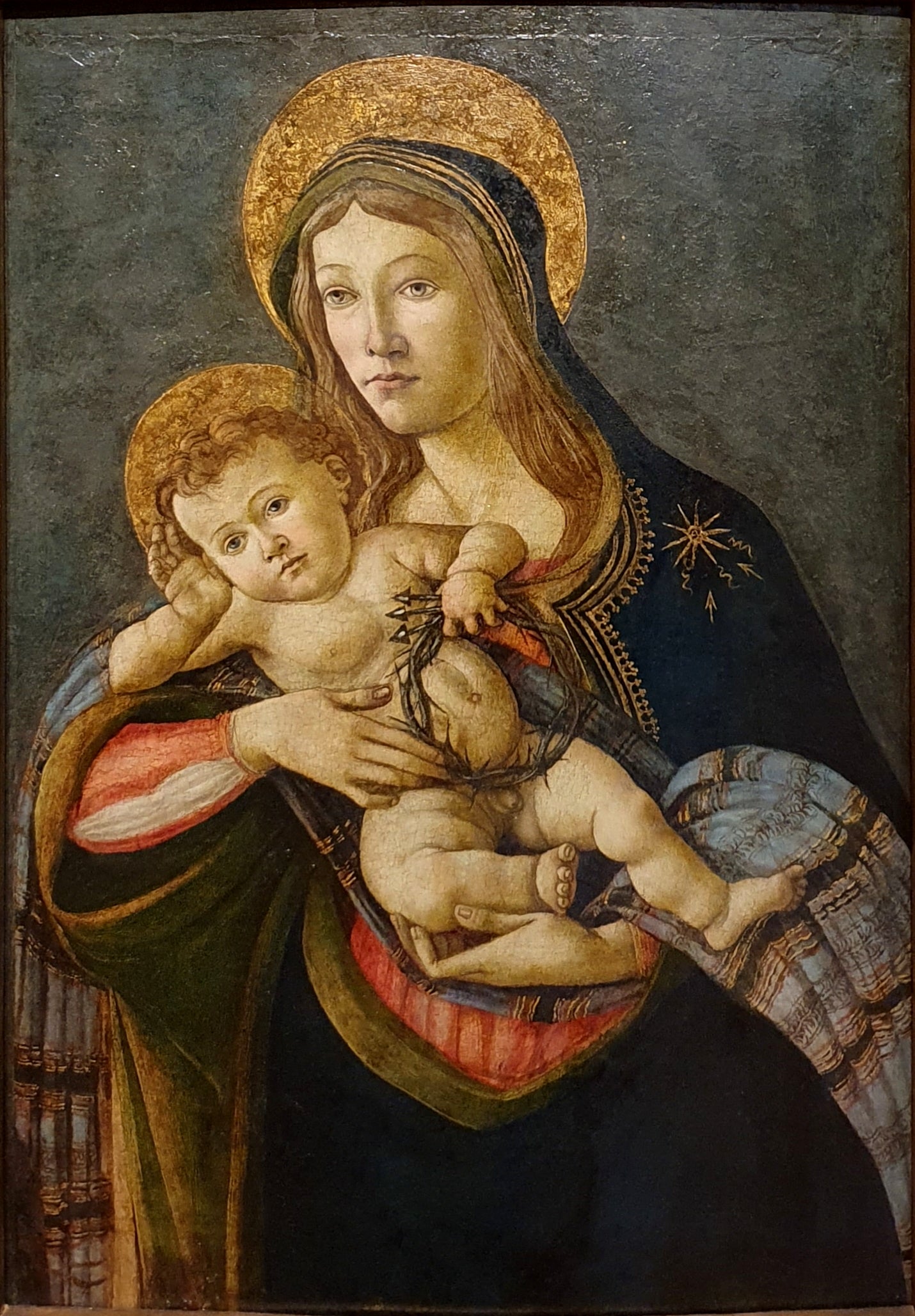 La Vierge à l'Enfant avec la couronne d'épines et trois clous - Sandro Botticelli