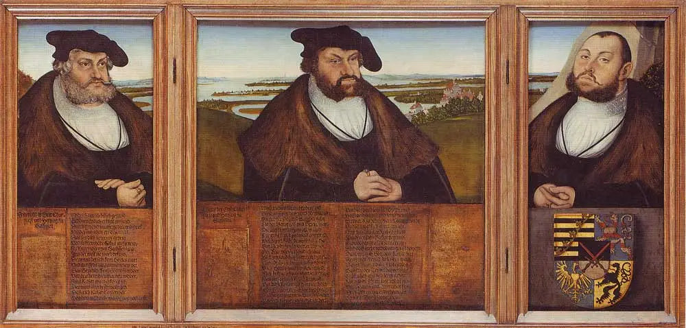 Les trois électeurs de Saxe - Lucas Cranach the Elder - Alpha Reproduction