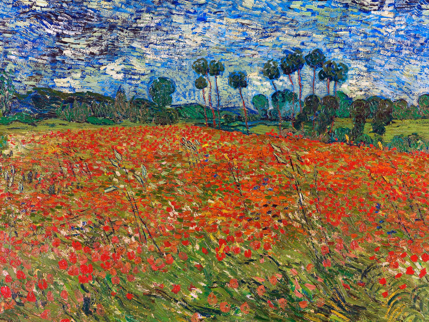 Poppyfält, Auvers-sur-Oise - Van Gogh