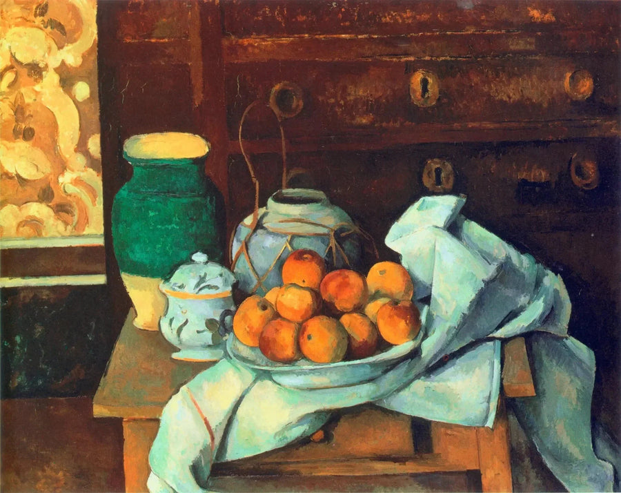 Stilleben med byrå - Paul Cézanne