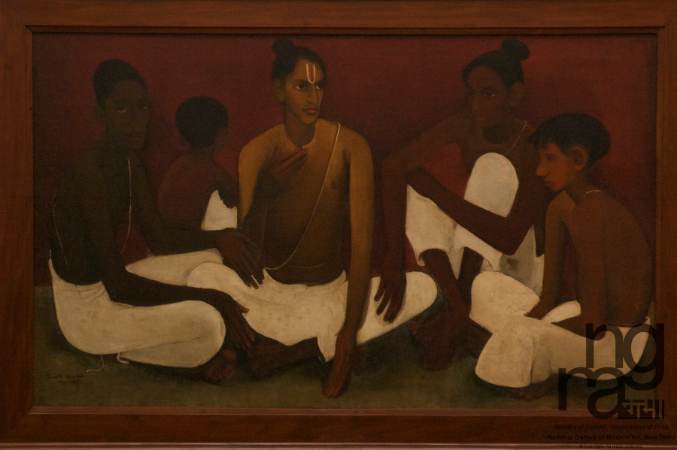 Brahmacharis, Amrita Sher-Gil, 1937, huile sur toile