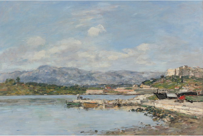 Reproduction du tableau « ANTIBES, LE FORT CARRÉ - Eugène Boudin » par Alpha Reproduction en peinture à l’huile