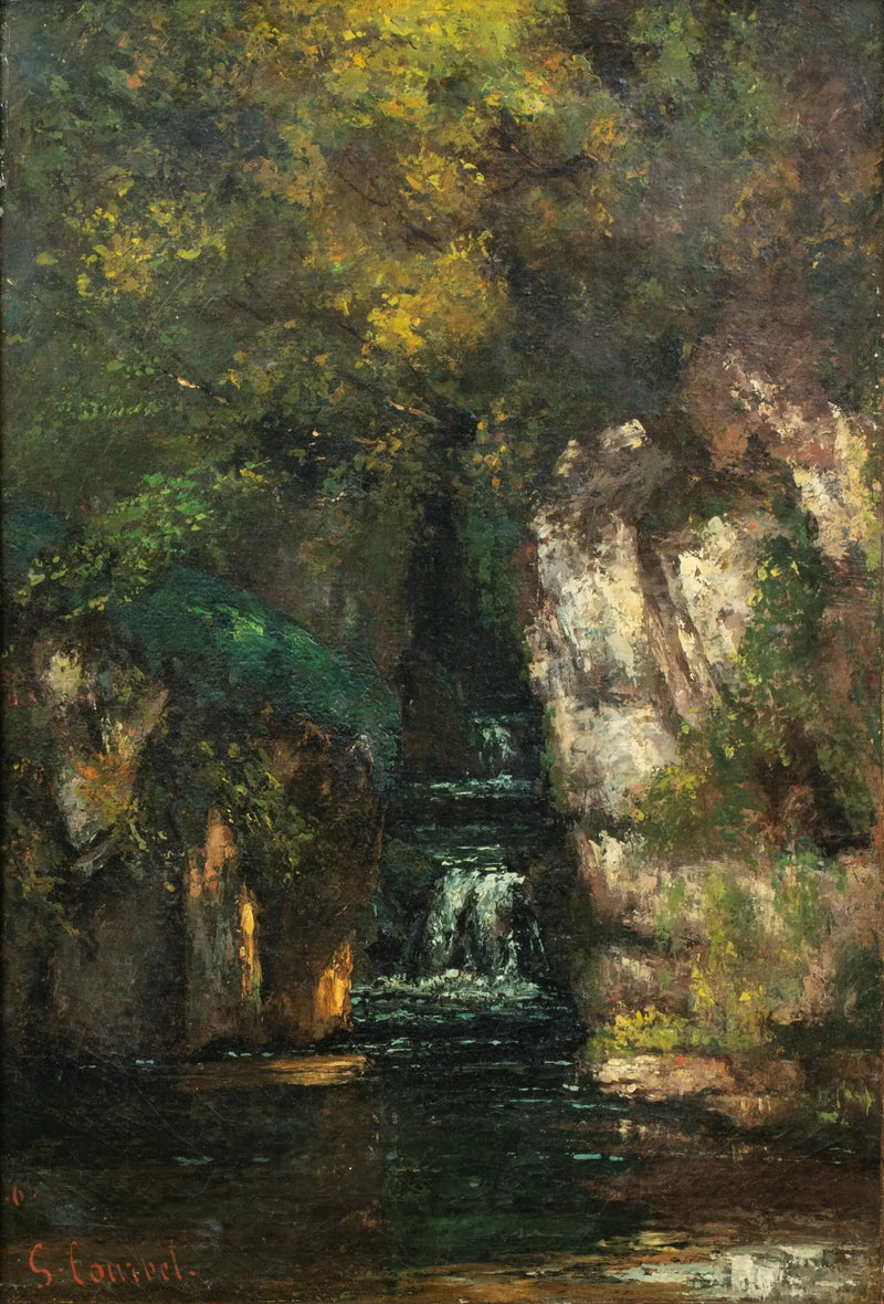 En vattenfall nära Ornans - Gustave Courbet