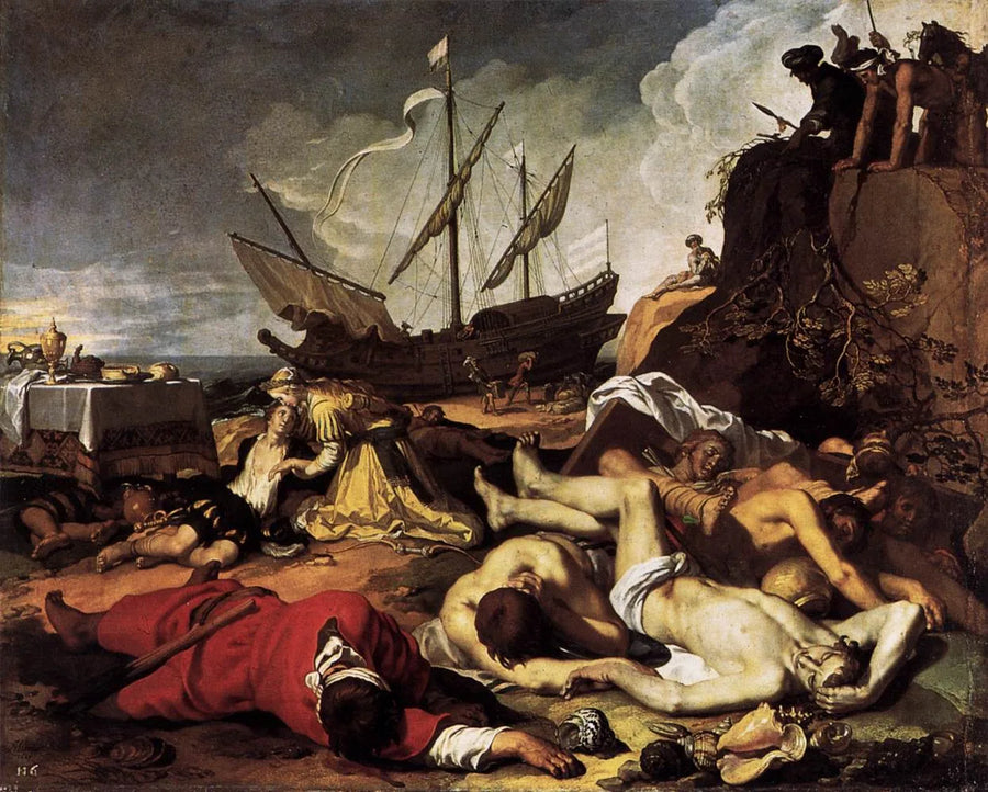 Charikleia  et  Théagène - Abraham Bloemaert