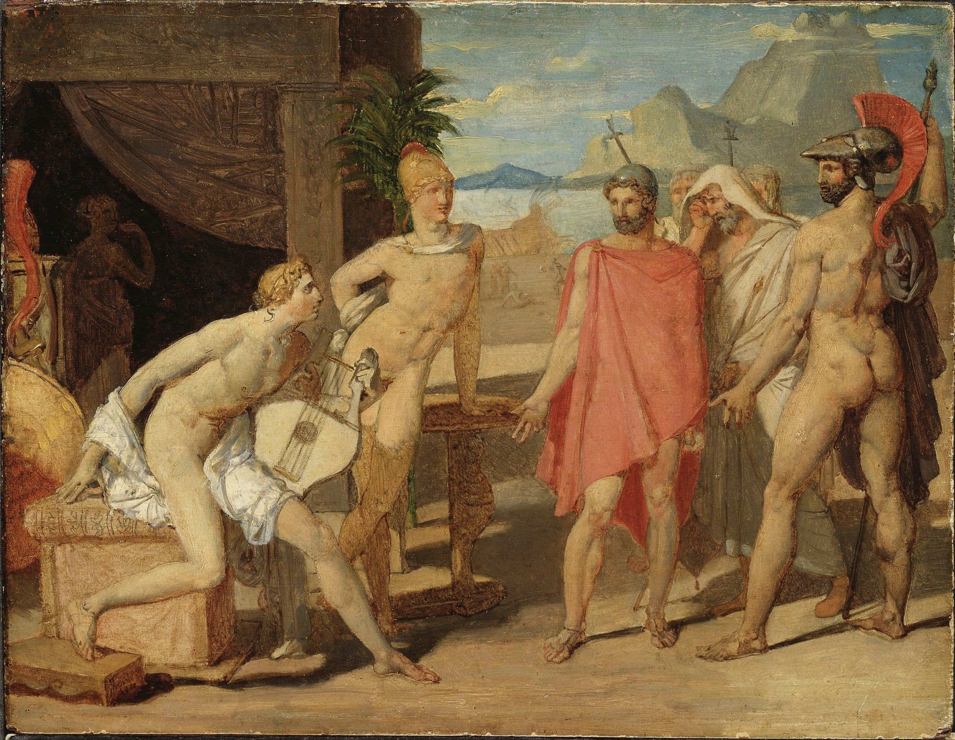Achille tar emot Agamemnons ambassadörer - Jean-Auguste-Dominique Ingres