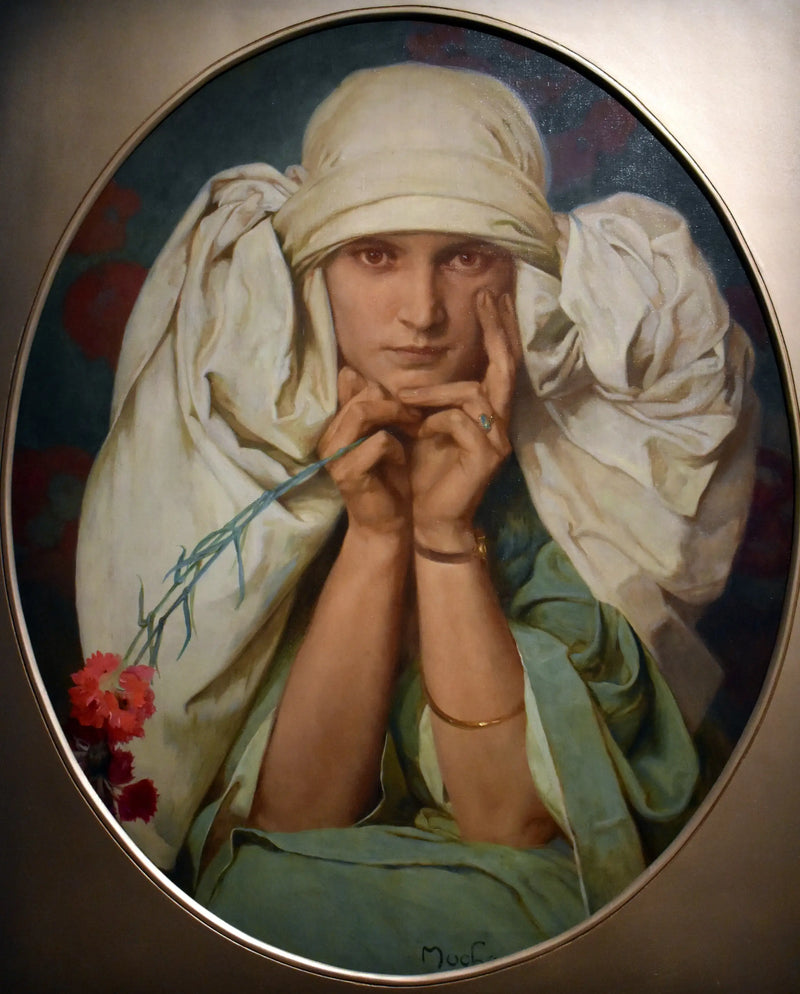 Porträtt av Jaroslava - Alphonse Mucha
