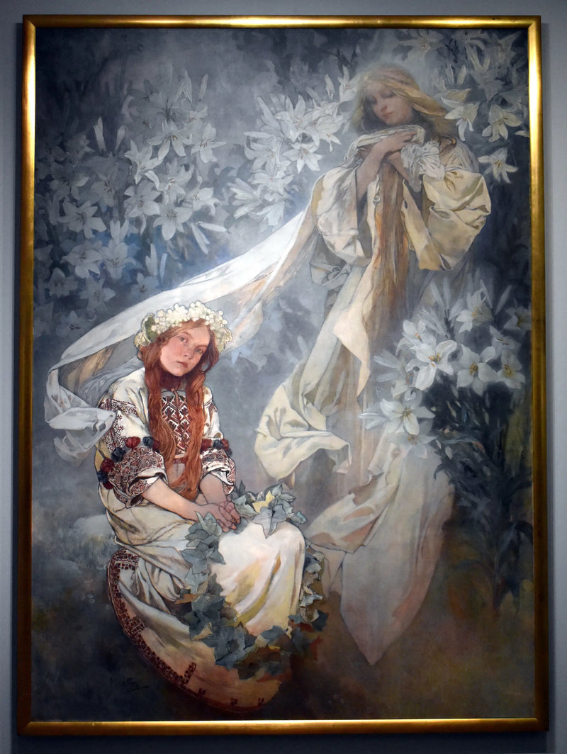 Jungfru med ljus - Alphonse Mucha