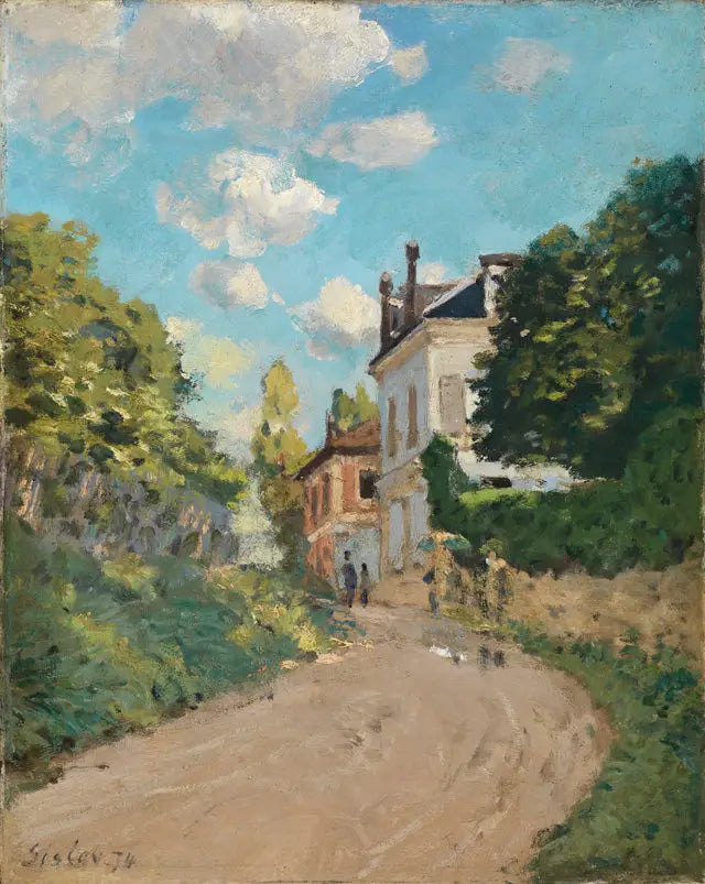 Rue de Montbuisson i Louveciennes - Alfred Sisley