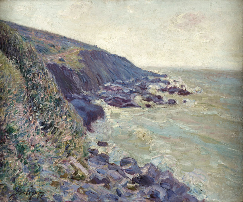Sydvästvind över Langlandsviken, morgoneffekt - Alfred Sisley