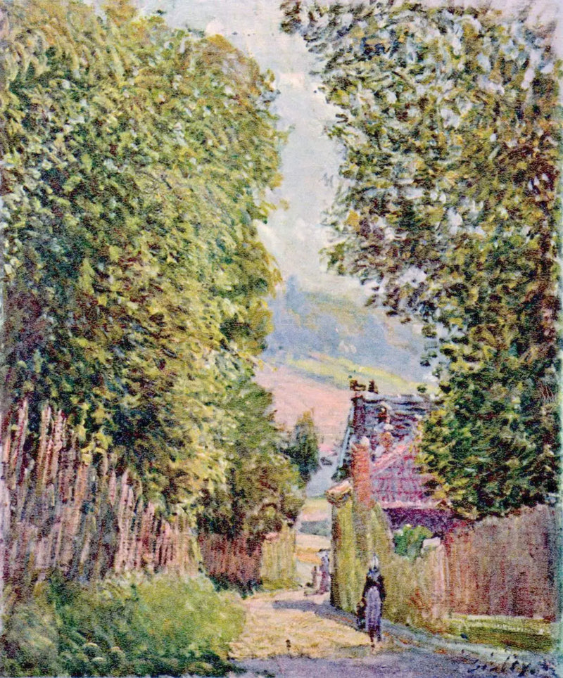 En gata i Louveciennes - Alfred Sisley
