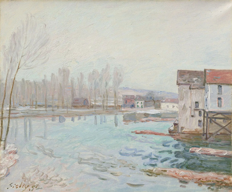 Moret på vintern - Alfred Sisley