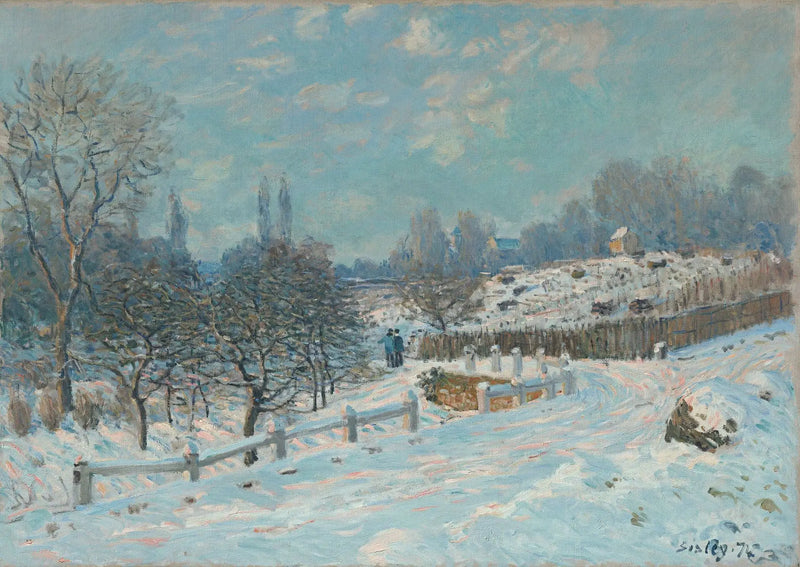 Louveciennesvägen snöeffekt - Alfred Sisley