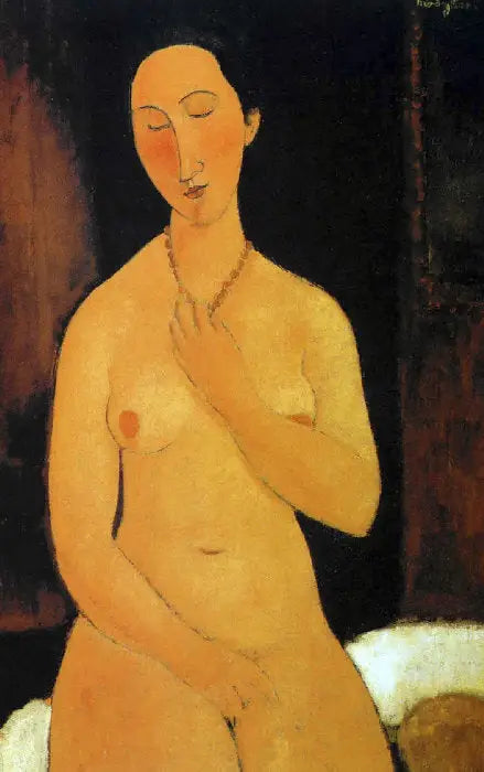 Nu sitter vid halsbandet - Amedeo Modigliani