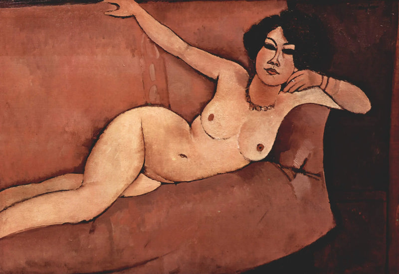Nu på soffan - Amedeo Modigliani