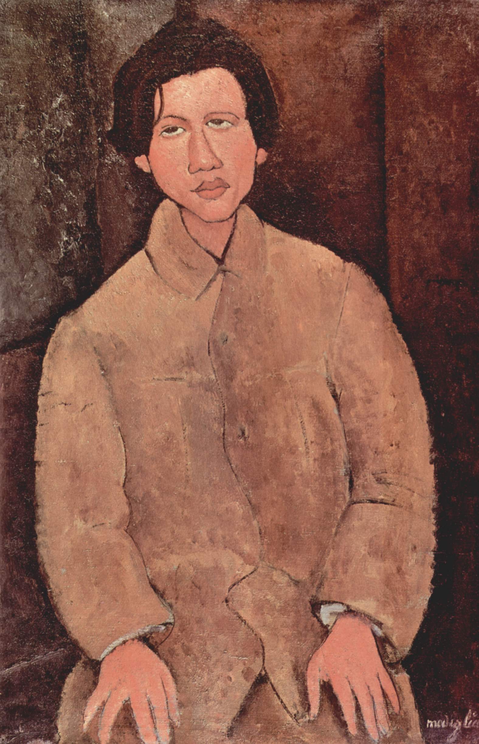 Reproduction du tableau « Portrait de Chaïm Soutine - Amedeo Modigliani » par Alpha Reproduction en peinture à l’huile