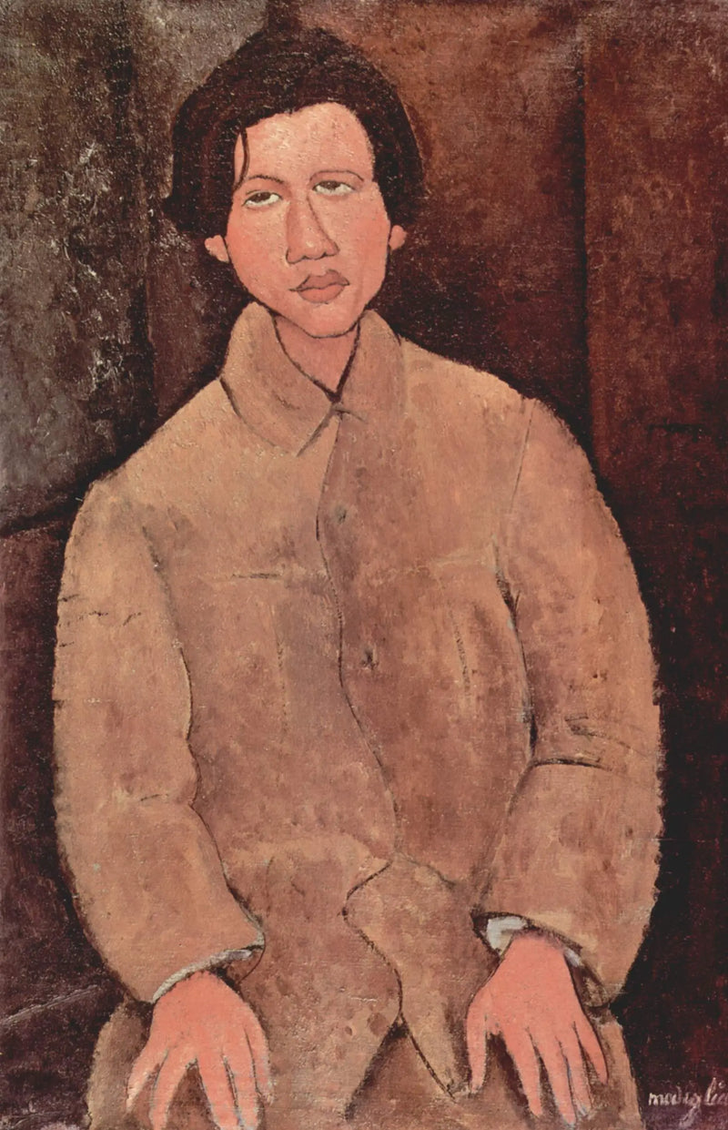 Porträtt av Chaïm Soutine - Amedeo Modigliani