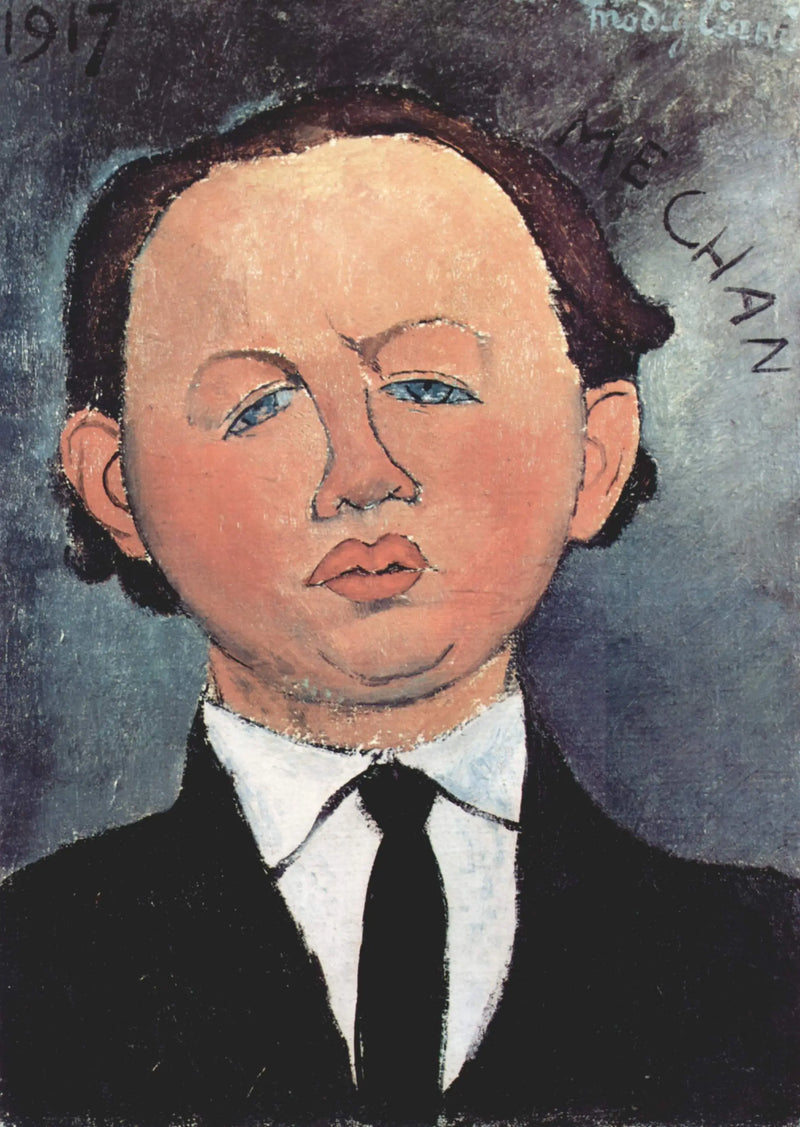Porträtt av Oscar Miestchaninoff - Amedeo Modigliani