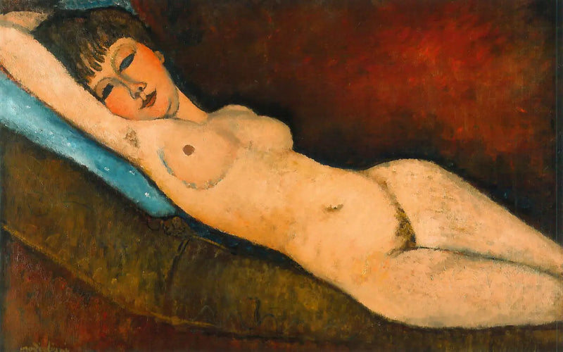 Nu som ligger på den blå kudden - Amedeo Modigliani