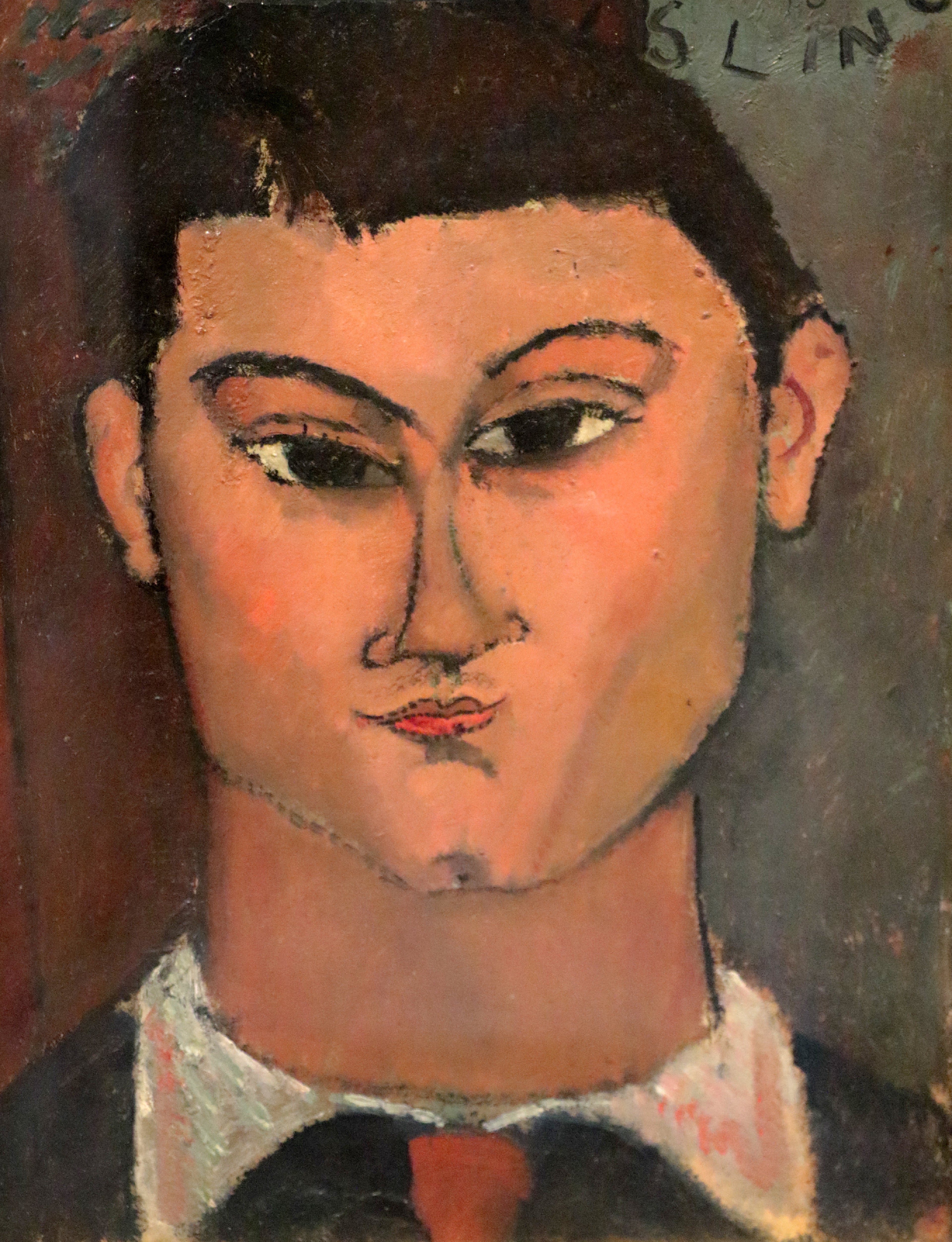 Reproduction du tableau « Portrait de Moïse Kisling - Amedeo Modigliani » par Alpha Reproduction en peinture à l’huile