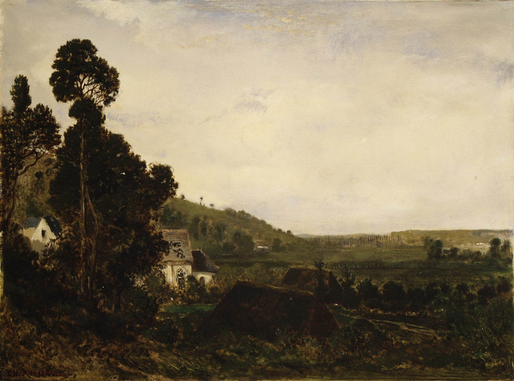 Une vieille chapelle dans une vallée - Théodore Rousseau
