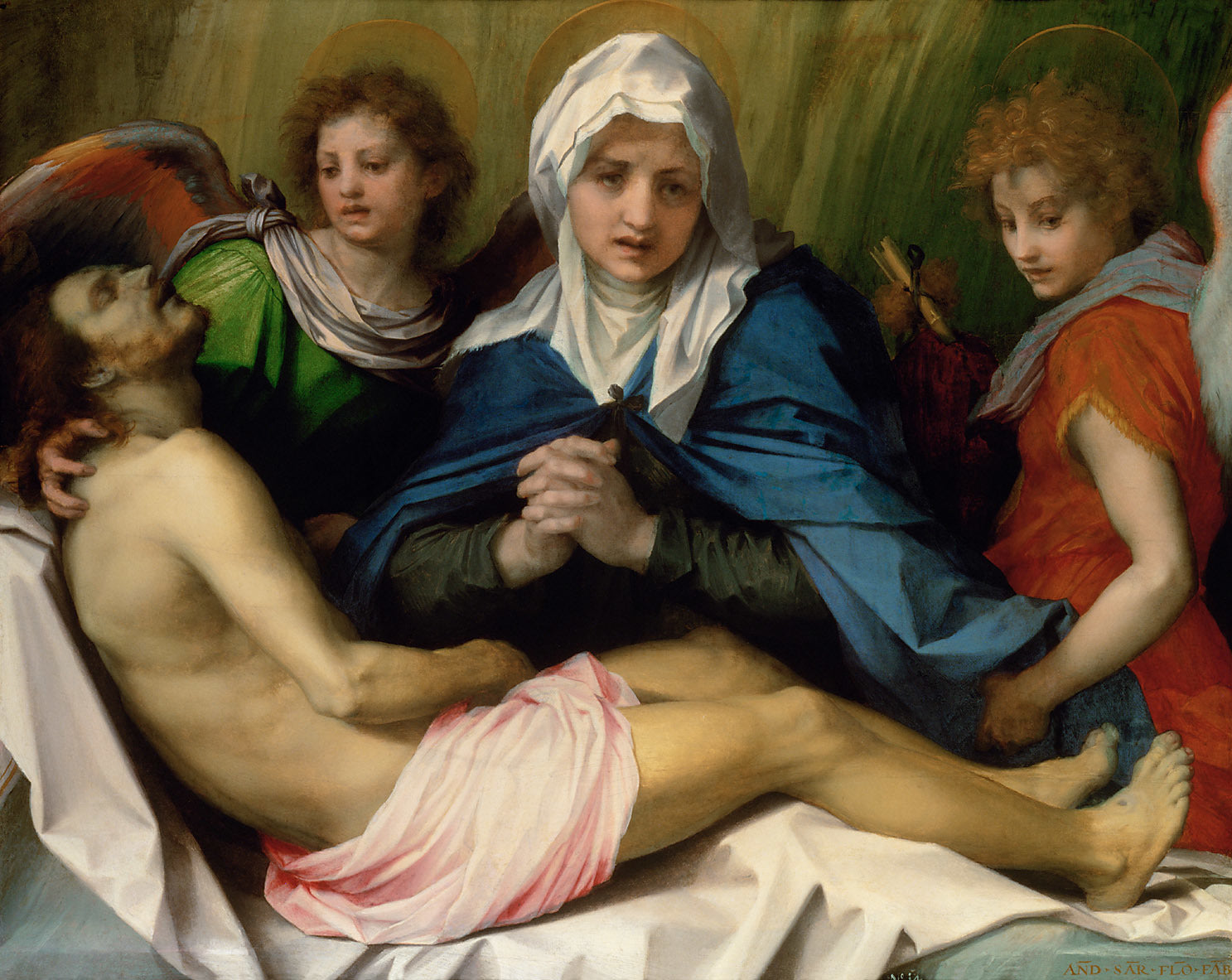 La lamentation sur le corps du Christ mort - Andrea del Sarto